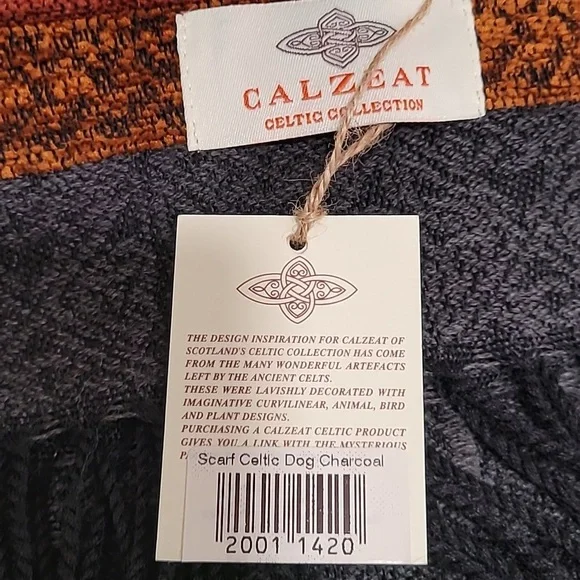 Vintage Celtic Scarf Calzeat of Scotland New Old Stock - Picture 5 of 7